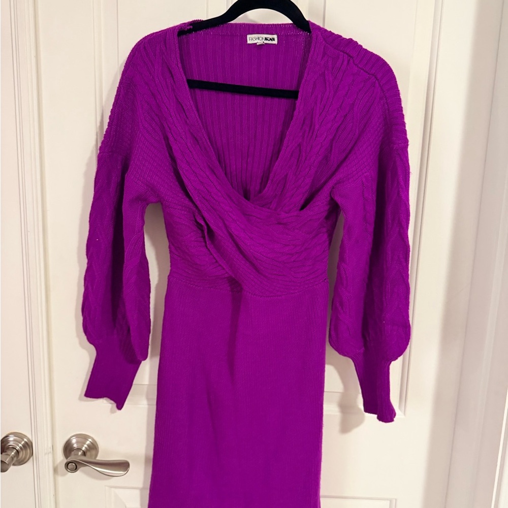 Fashion Nova Vibrant Purple Sweater